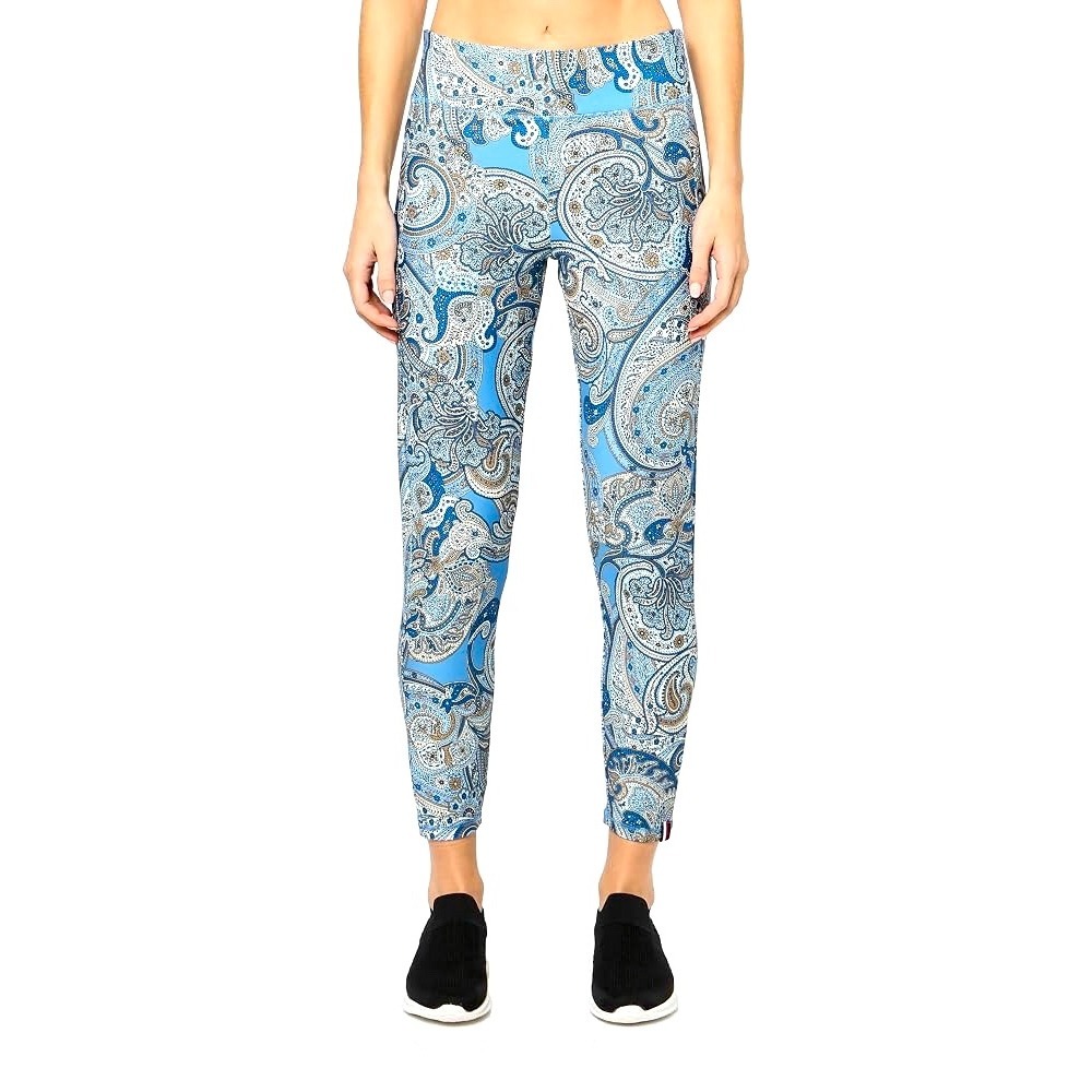 Tommy Hilfiger Women's Paisley Print High Rise Activewear Leggings Size XS NWT
